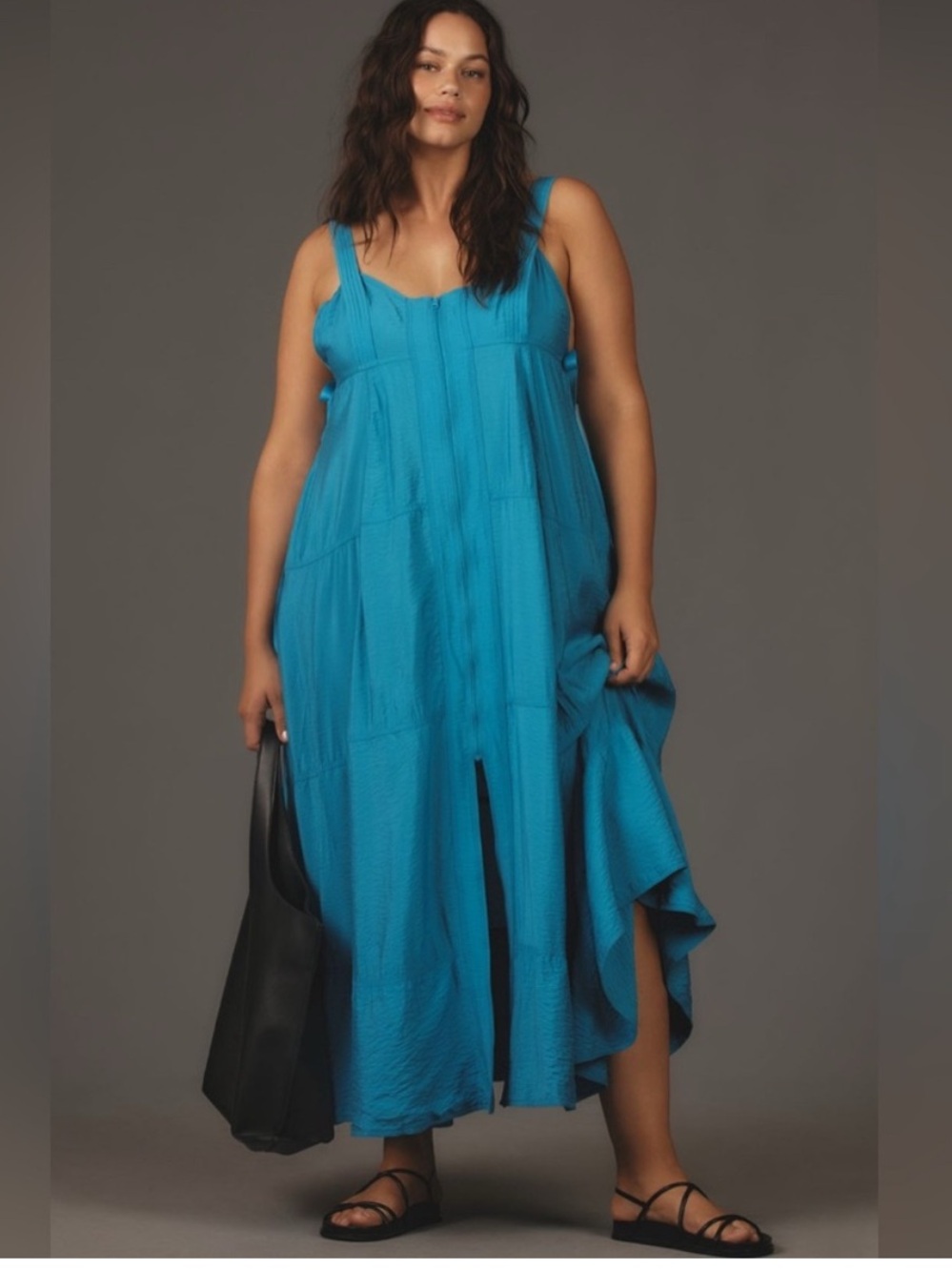 Anthropologie Pilcro Parasail Blue Midi Maxi Dress XL Excellent Condition